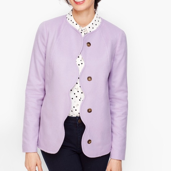 Talbots Jackets & Blazers - Talbots Women's Purple Scalloped Jacket